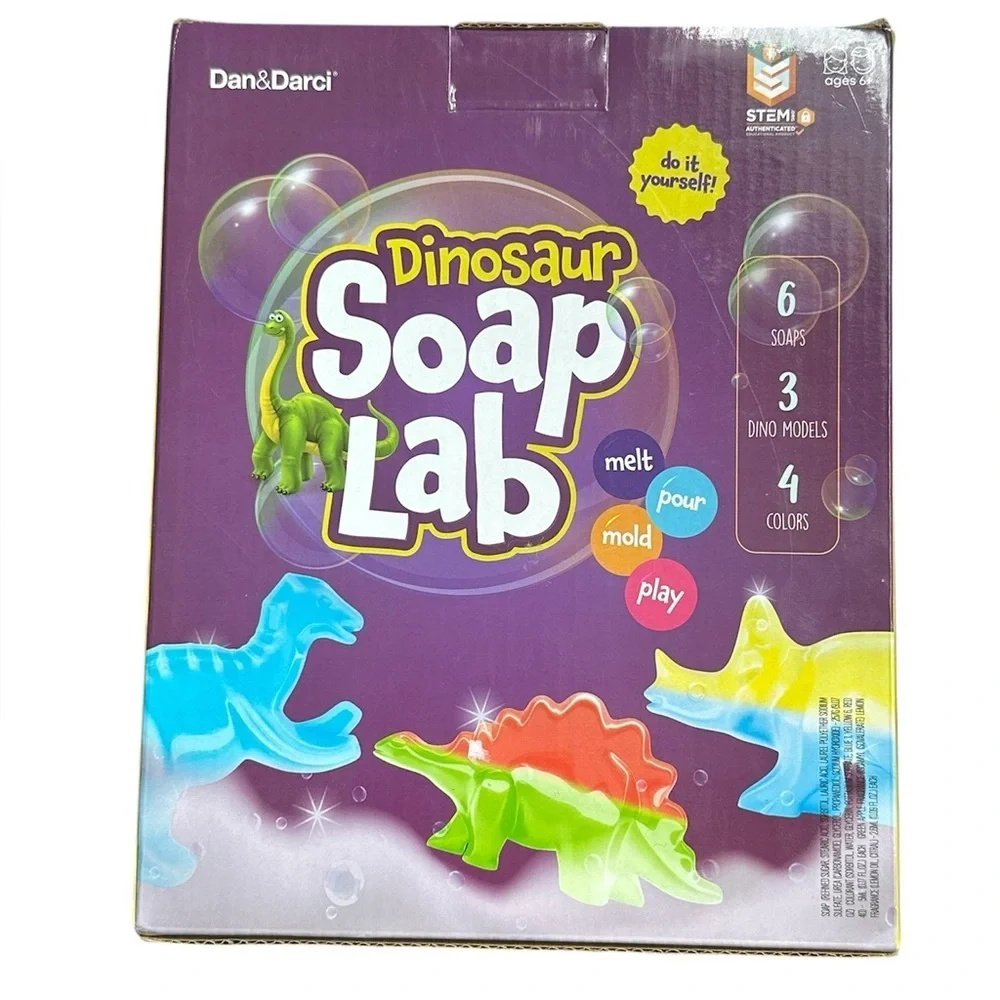 Dan & Darci Dinosaur Soap Lab STEM Science Kit DIY Craft Kids Ages 6+